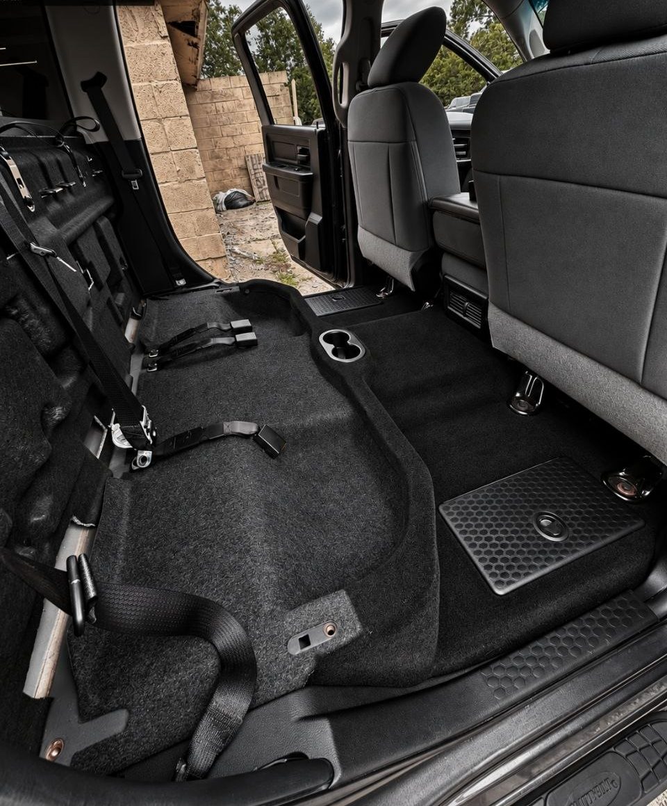 Pickup rear cabin after an interior detail